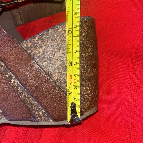 Brown Strappy Platform Wedges - Picture 10 of 12